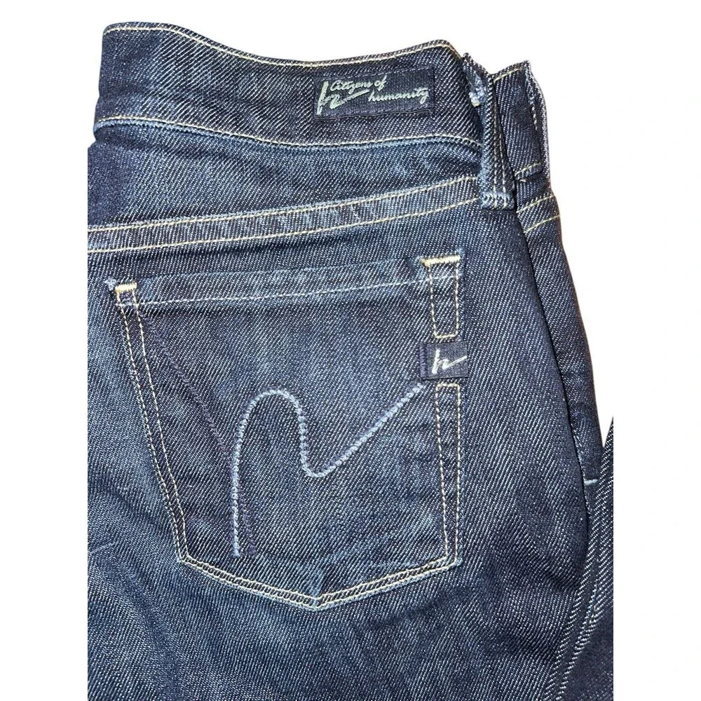 Y2K Citizens of Humanity Kelly 001 Low Waist Bootcut Wide Leg Jeans Dark Wash 25